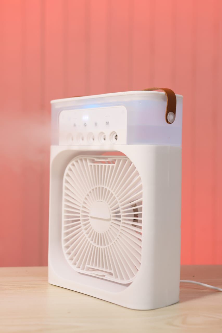 3 in 1 USB Portable Air Cooling Fan with Humidifier Purifier Mist and LED Light - Image 5