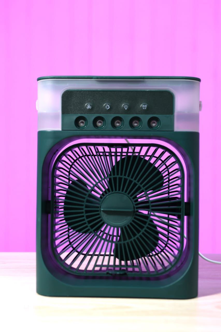 3 in 1 USB Portable Air Cooling Fan with Humidifier Purifier Mist and LED Light - Image 2