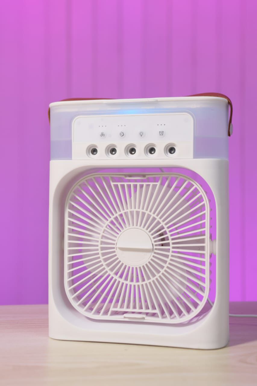 3 in 1 USB Portable Air Cooling Fan with Humidifier Purifier Mist and LED Light